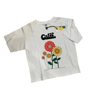 NWT Hundred Pieces California 70’s Flower Printed Tee Shirt